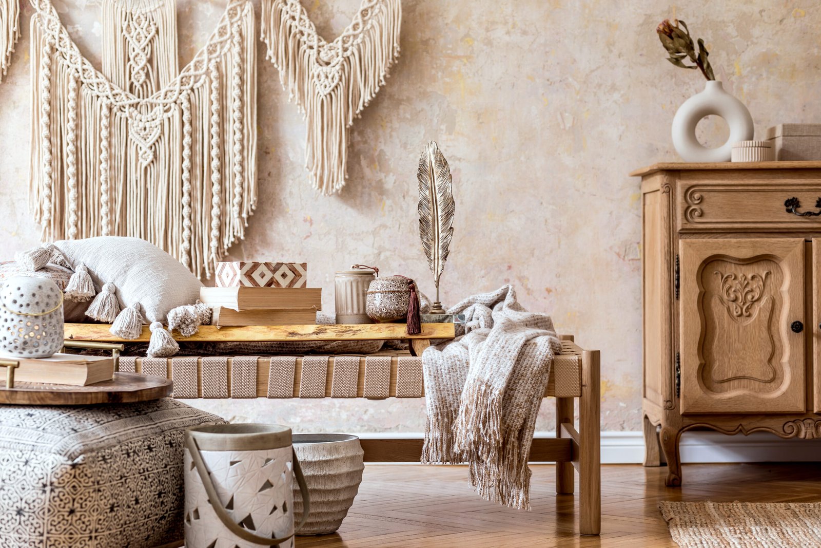 Soba uređena u boho stilu